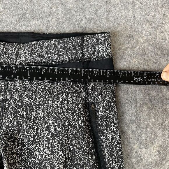 Lululemon Leggings Women’s 10 Run Inspire Tight II Mesh Black White Mesh Running - Picture 5 of 11